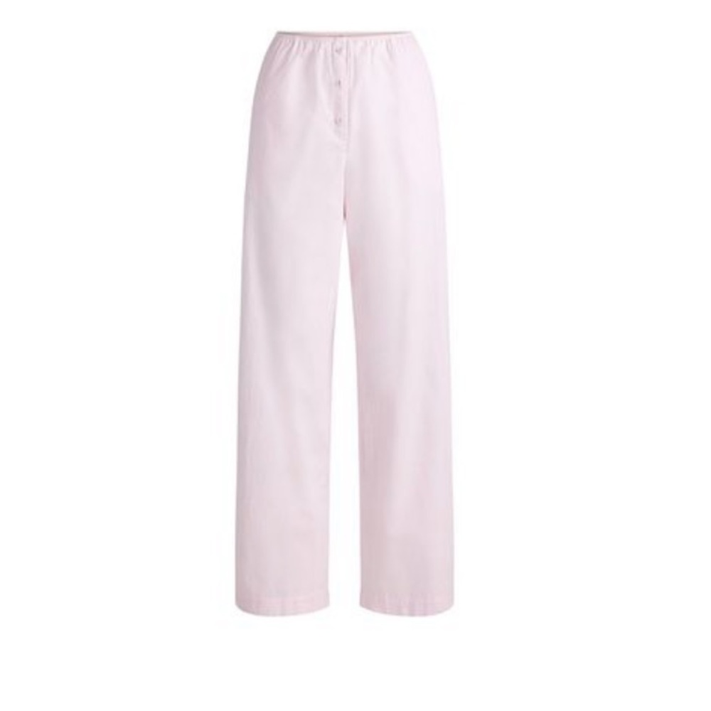 SKIMS Oversized Stretch Cotton Stripe Pajama Set | Cherry Blossom Stripe | S - Picture 6 of 11